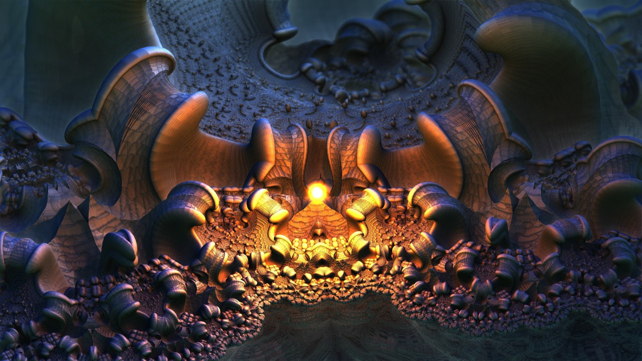 3D Fractal Abyss - Mandelbulb 3D anaglyph stereo fractal side-by-side HD 720p