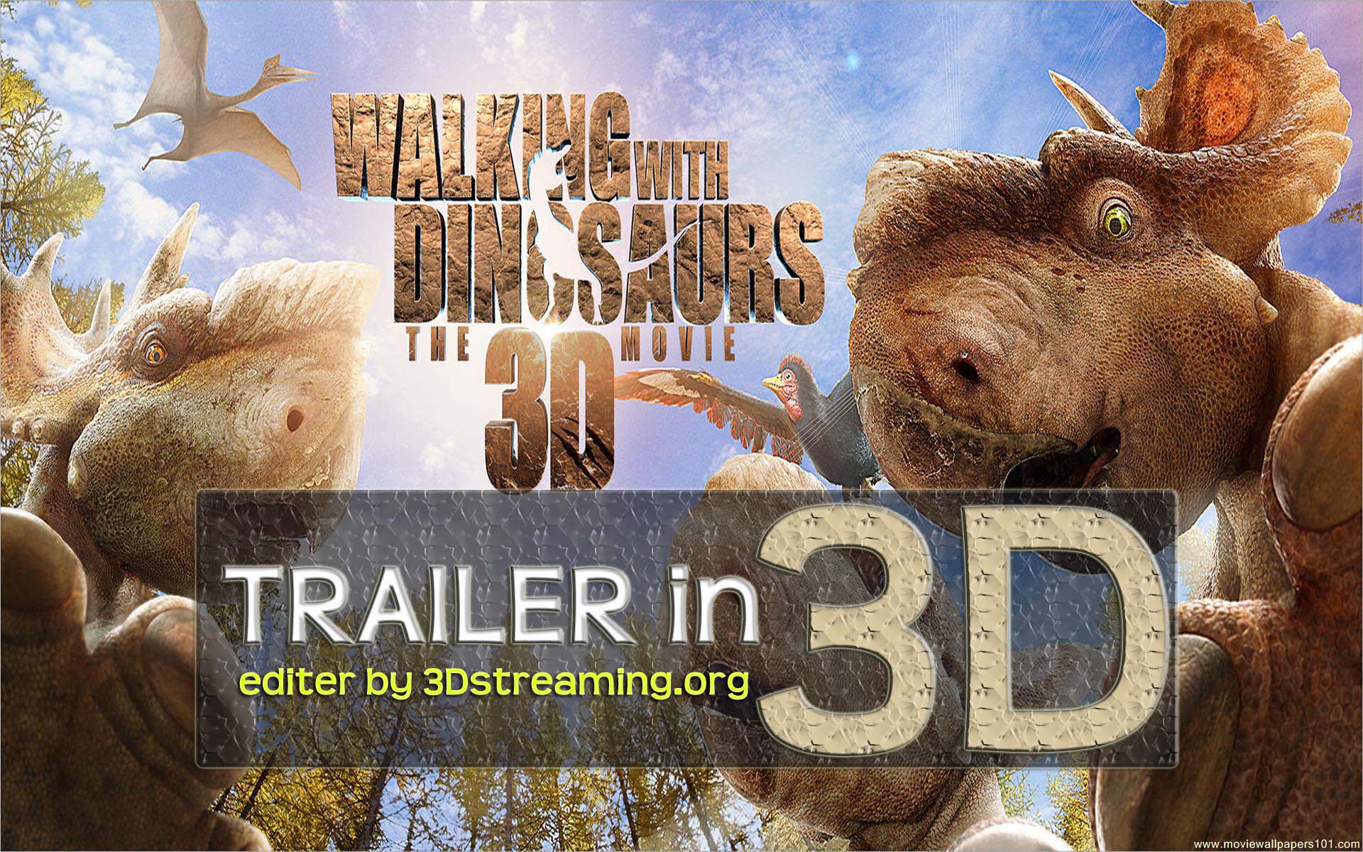 Walking With Dinosaurs Trailer in 3D ENG + MultiSub yt3d