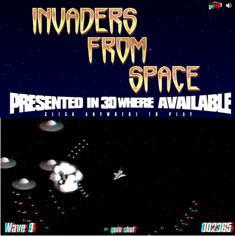 Invaders From Space 3D ANAGLYPH online game