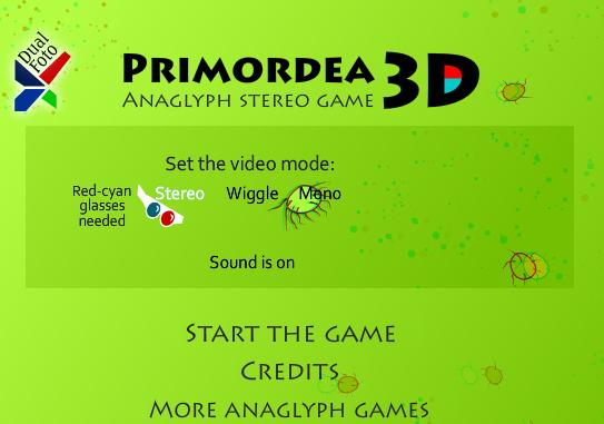 Primordea 3D: prepare to dive! ANAGLYPH online game