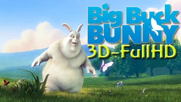 Big Buck Bunny, Sunflower 3D Full HD 30fps