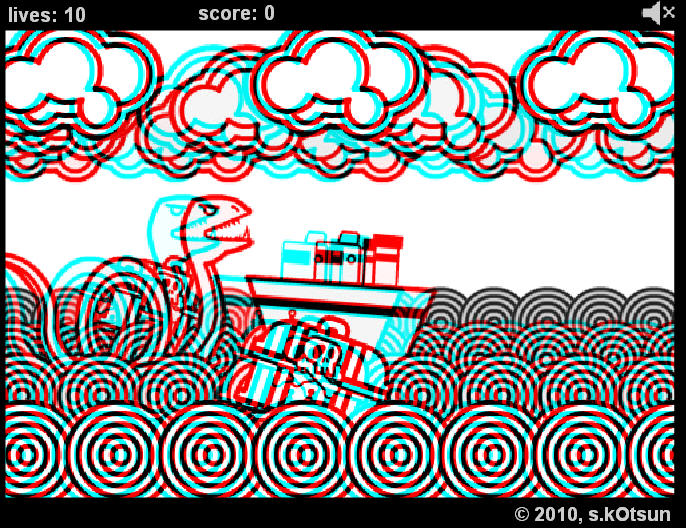 Paper Waves 3D ANAGLYPH online game