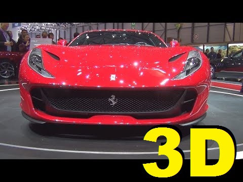 @Ferrari 812 Superfast Rosso Corsa (2017) Exterior and Interior in 3D